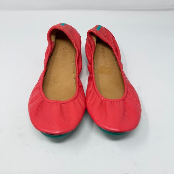 Tieks Poppy Coral Red Ballet Flats Womens Size 10 - Picture 4 of 9